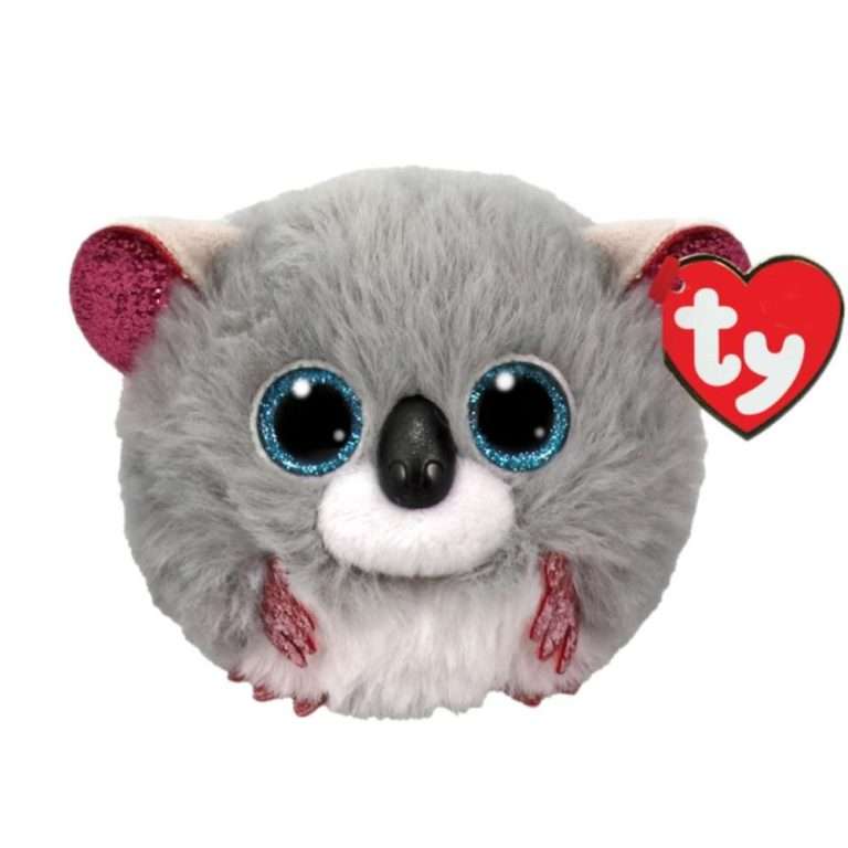 Pelúcia TY Puff Redonda Bichinho Fofo Apertar Olhos Glitter Beanie Balls