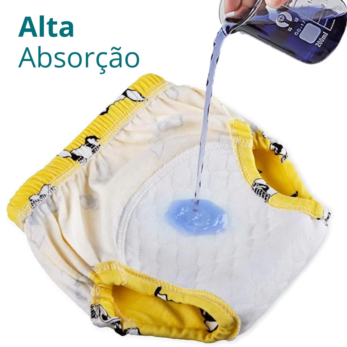 Kit 3 Fraldas Reutilizáveis Unissex – Desfralde 2x mais Rápido