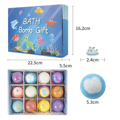 caixa com 12 bombas de banho surpresa oceânicas