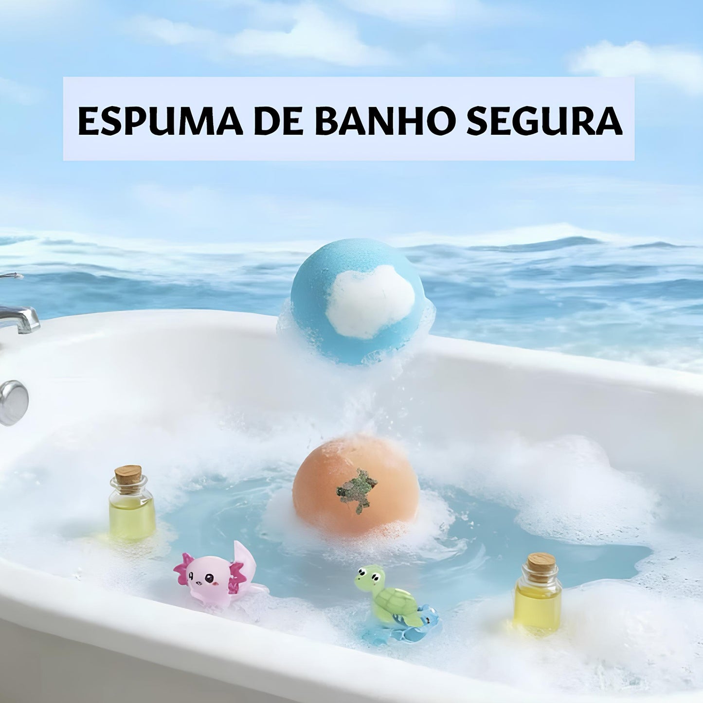 caixa com 12 bombas de banho surpresa oceânicas