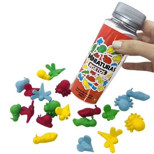 Miniaturas Insetos Coloridos (Pote Vermelho)